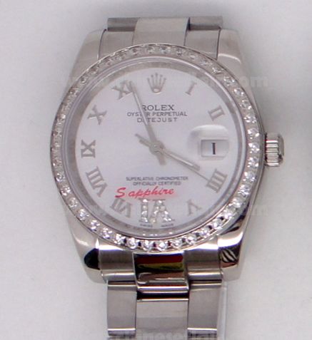 Rolex Datejust Knockoff Watch: SS Diamond VI Mens Watch